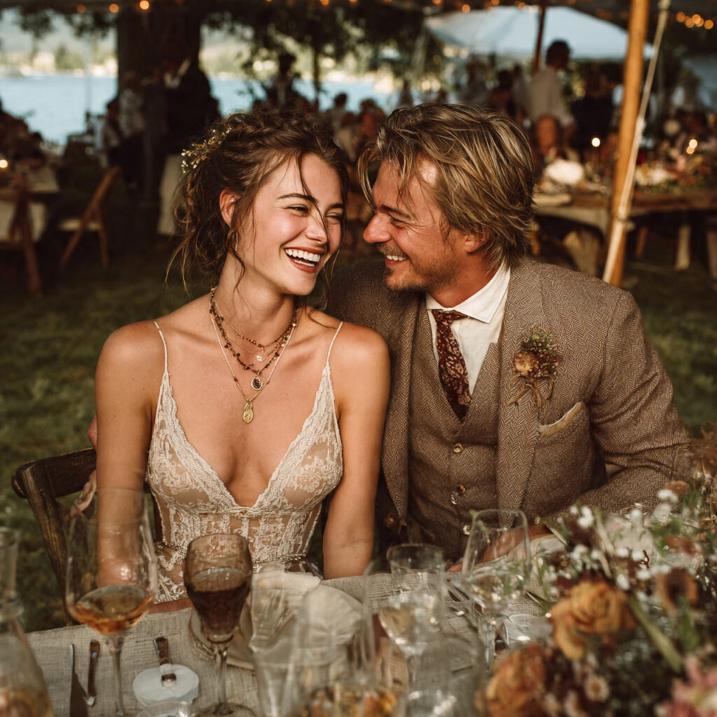 backyard wedding with natural imperfections wind blown d c r