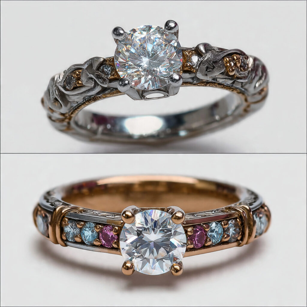 before and after symbolic ring redesign traditional 1