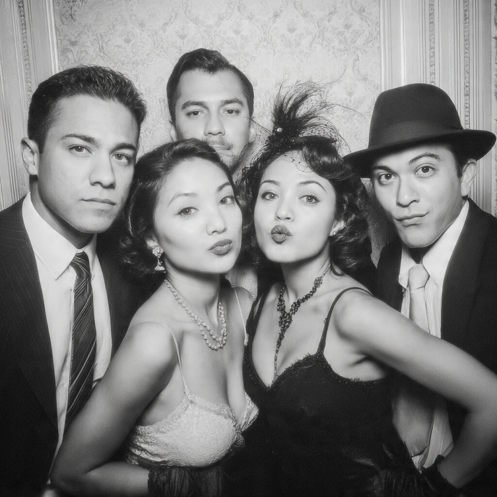 black and white wedding photobooth timeless studio