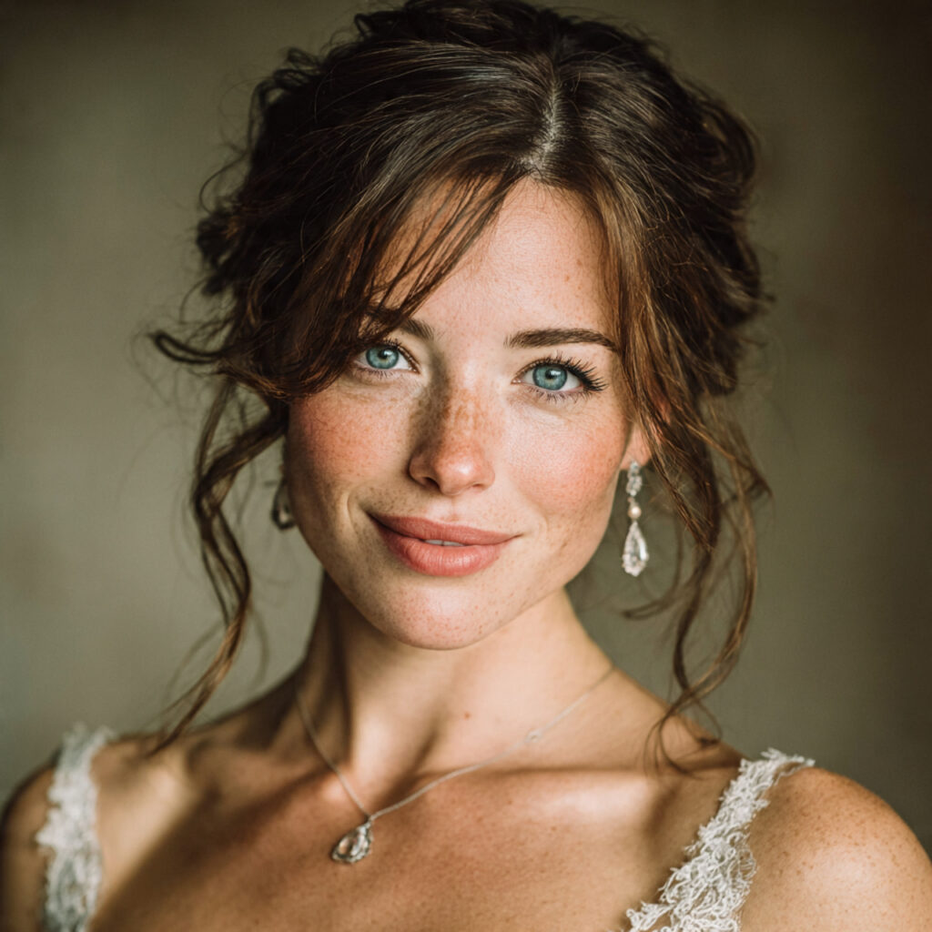bridal portrait with sheer luminous foundation light