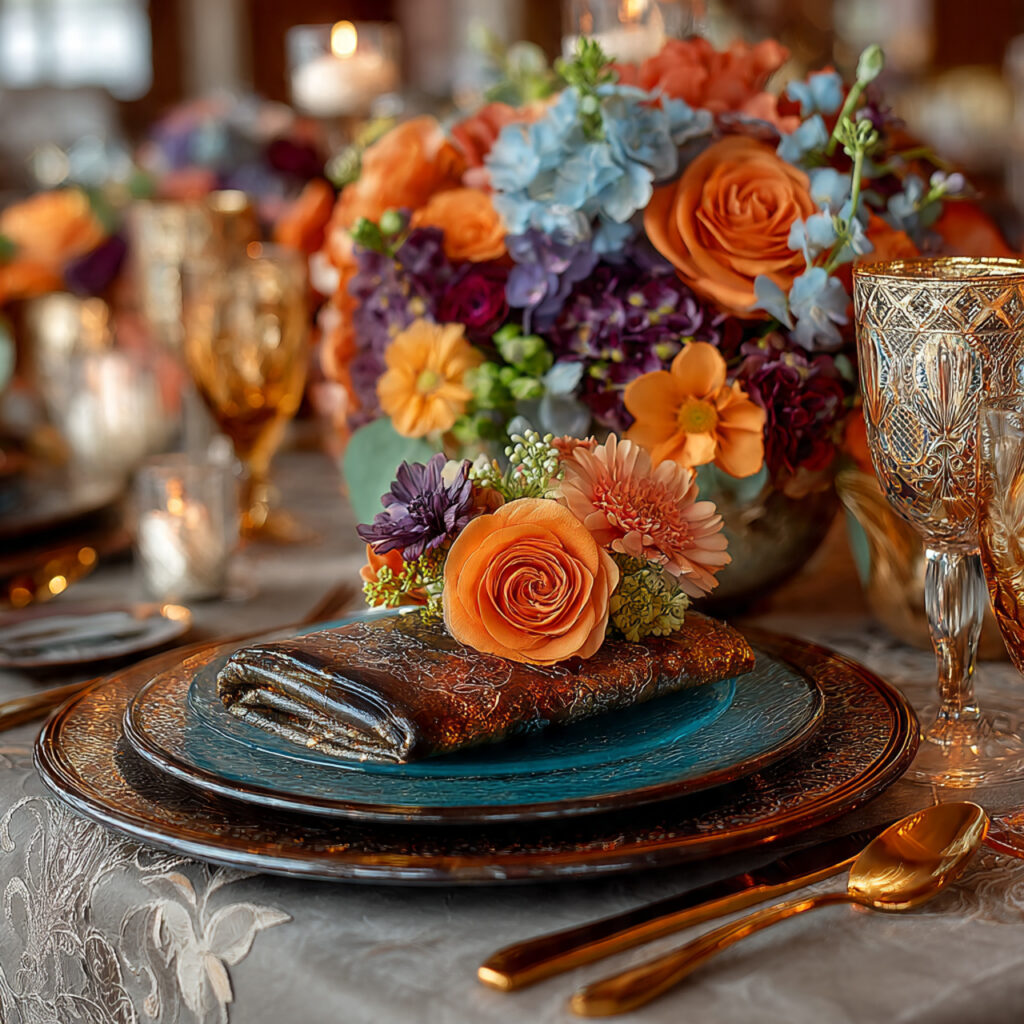 bridal shower decor featuring cultural elements blended