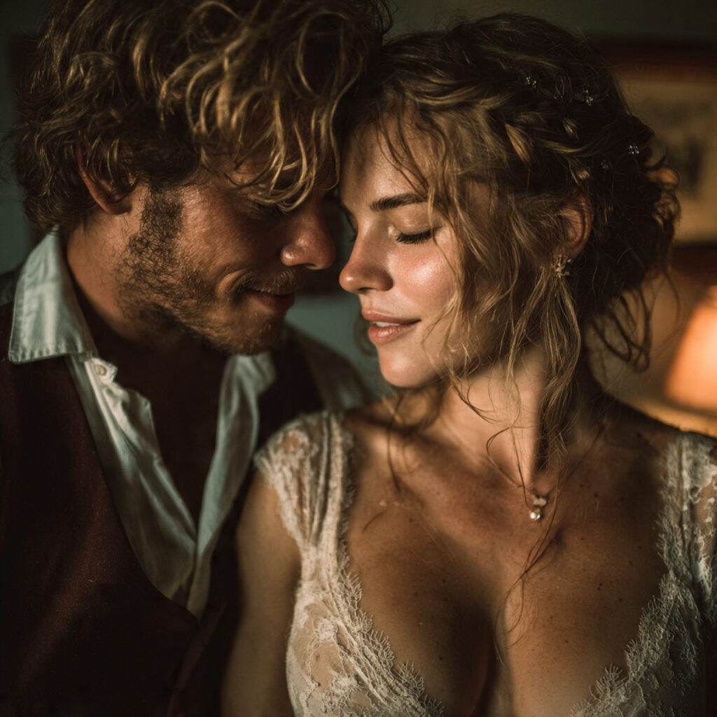 bride and groom sharing a quiet private