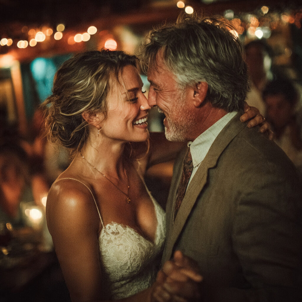 bride dancing with father at wedding reception