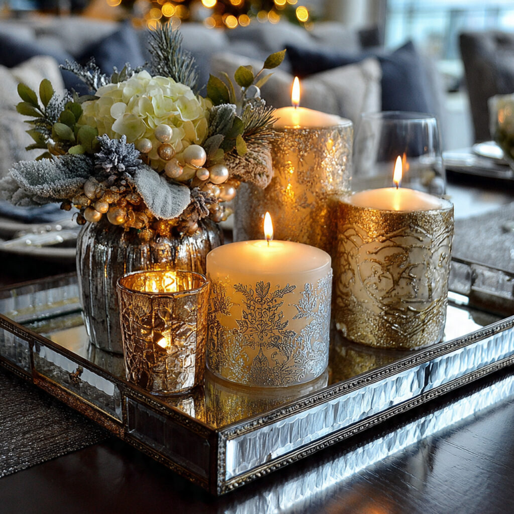 22 DIY Dollar Tree Centerpieces That Are Easy and Elegant 3 budget dollar tree centerpiece featuring pillar candles