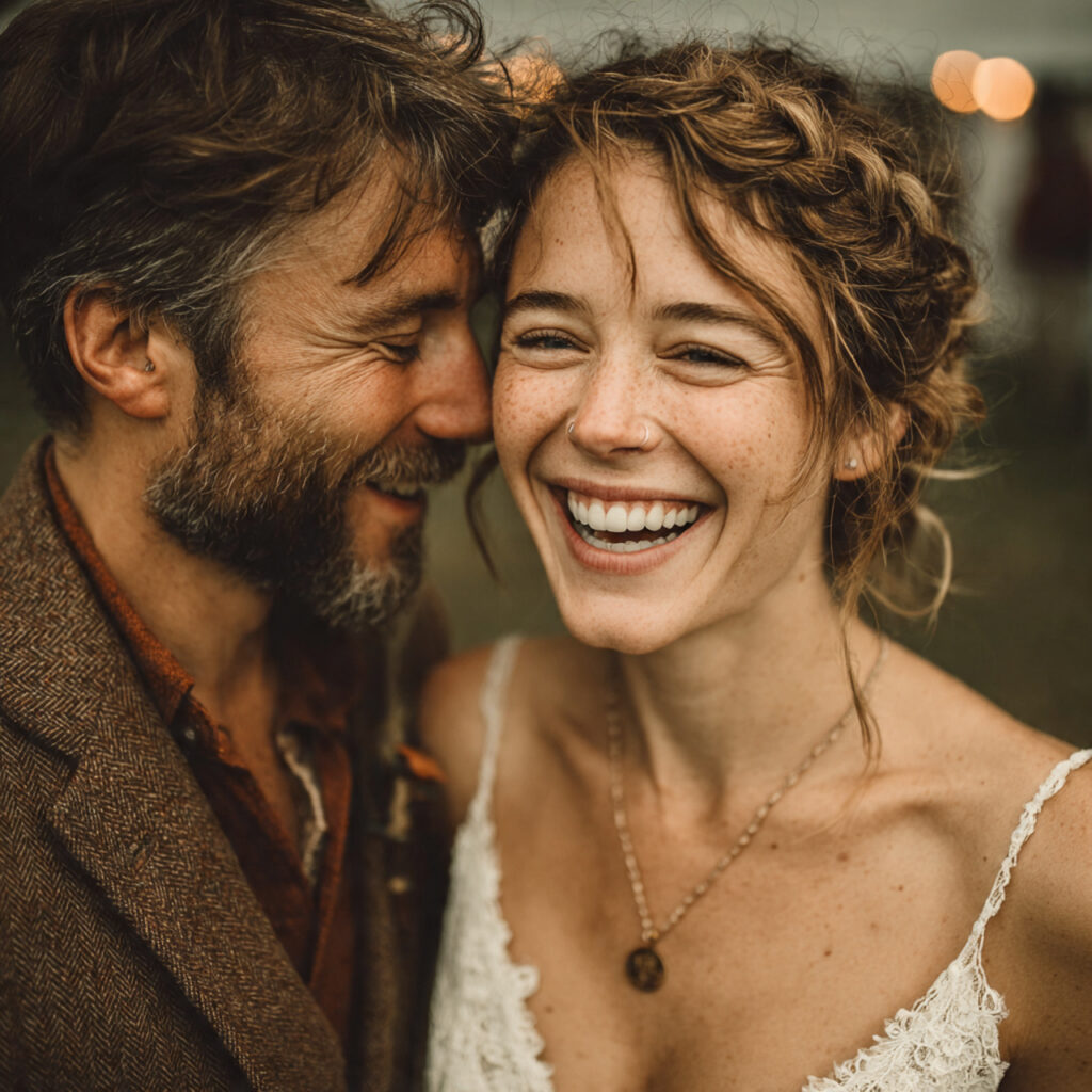 candid wedding photography moment at a rustic