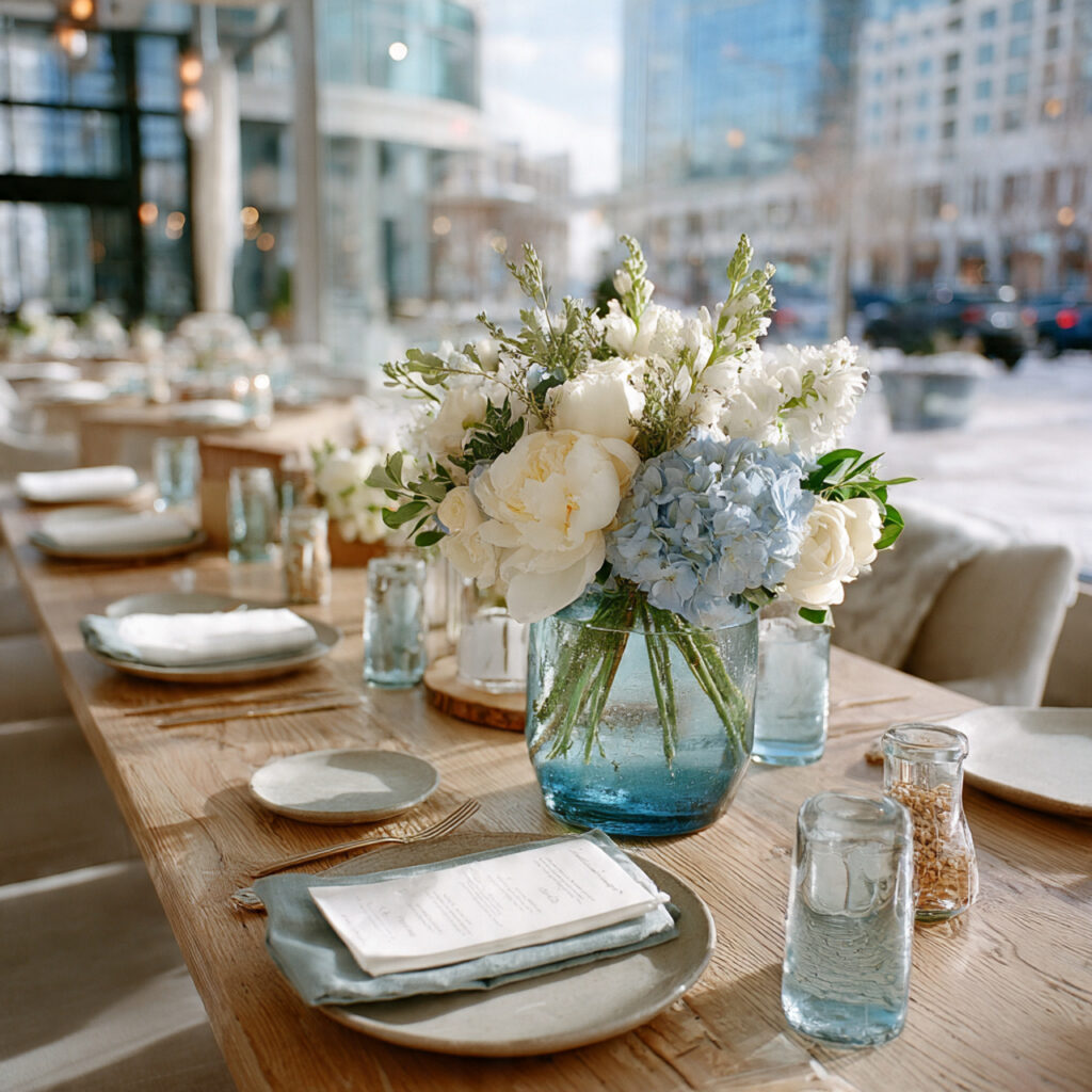 chic city bridal shower brunch at modern