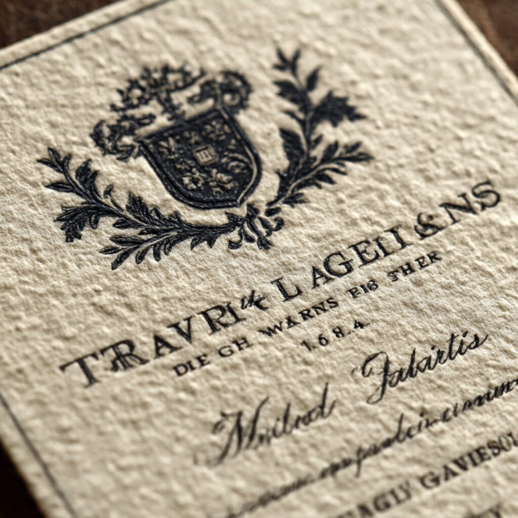 19 Vintage Wedding Invitations for Elegant and Classic Ceremonies 2 close up of letterpress wedding invitation with deep