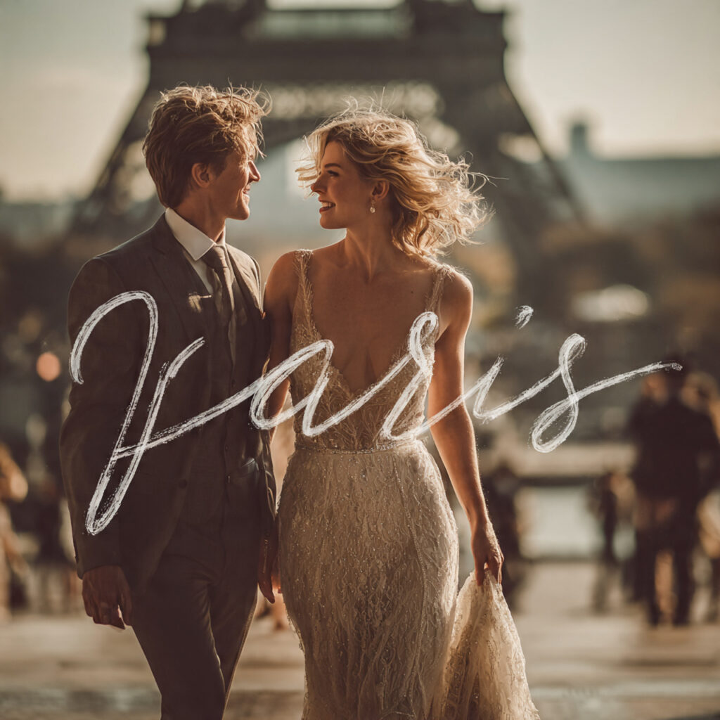 destination wedding in paris eiffel tower in