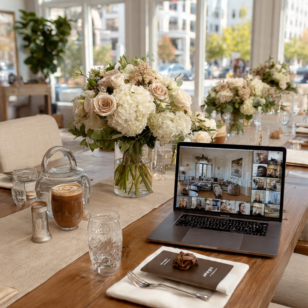 hybrid baby shower with in person guests and