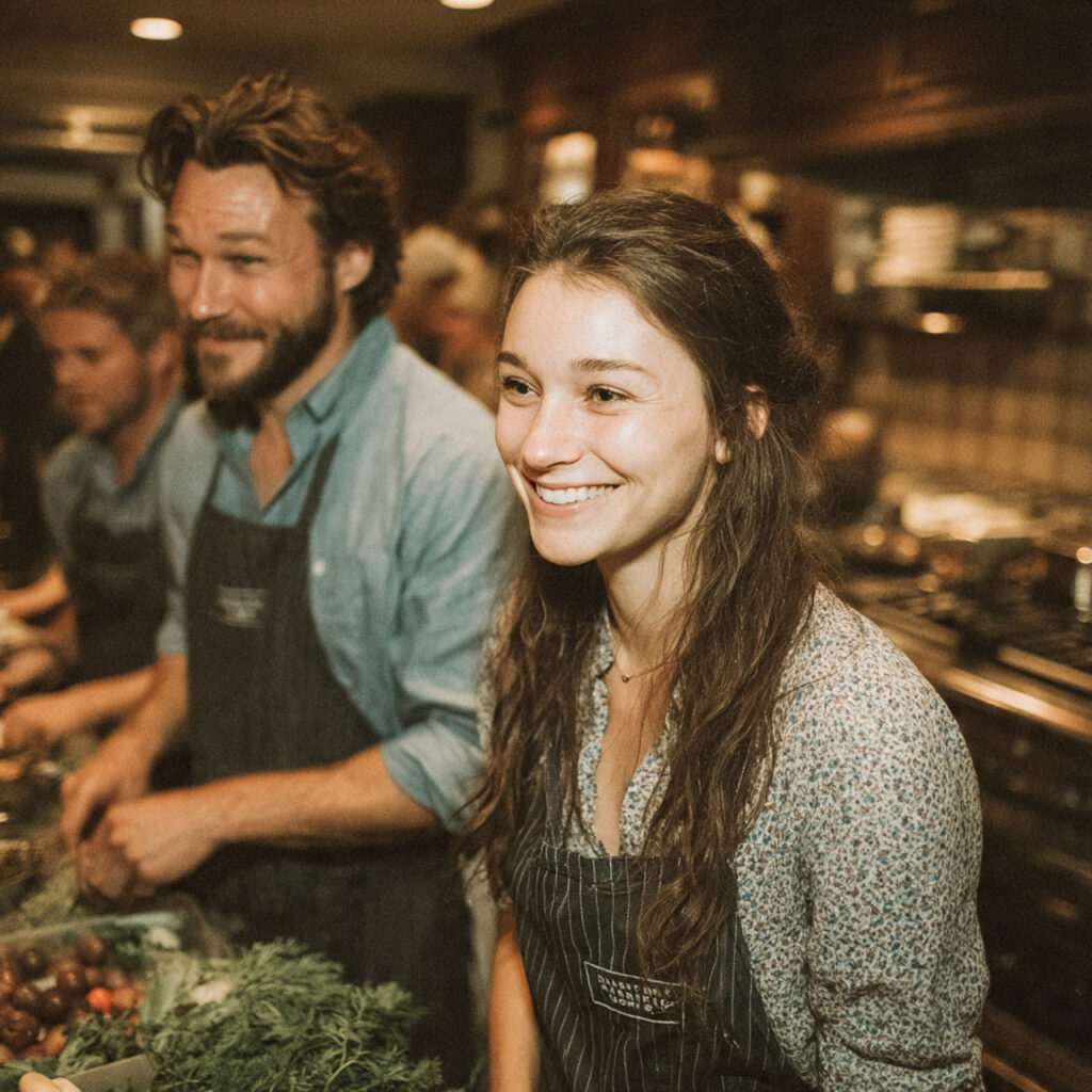 interactive rehearsal dinner with guests cooking together