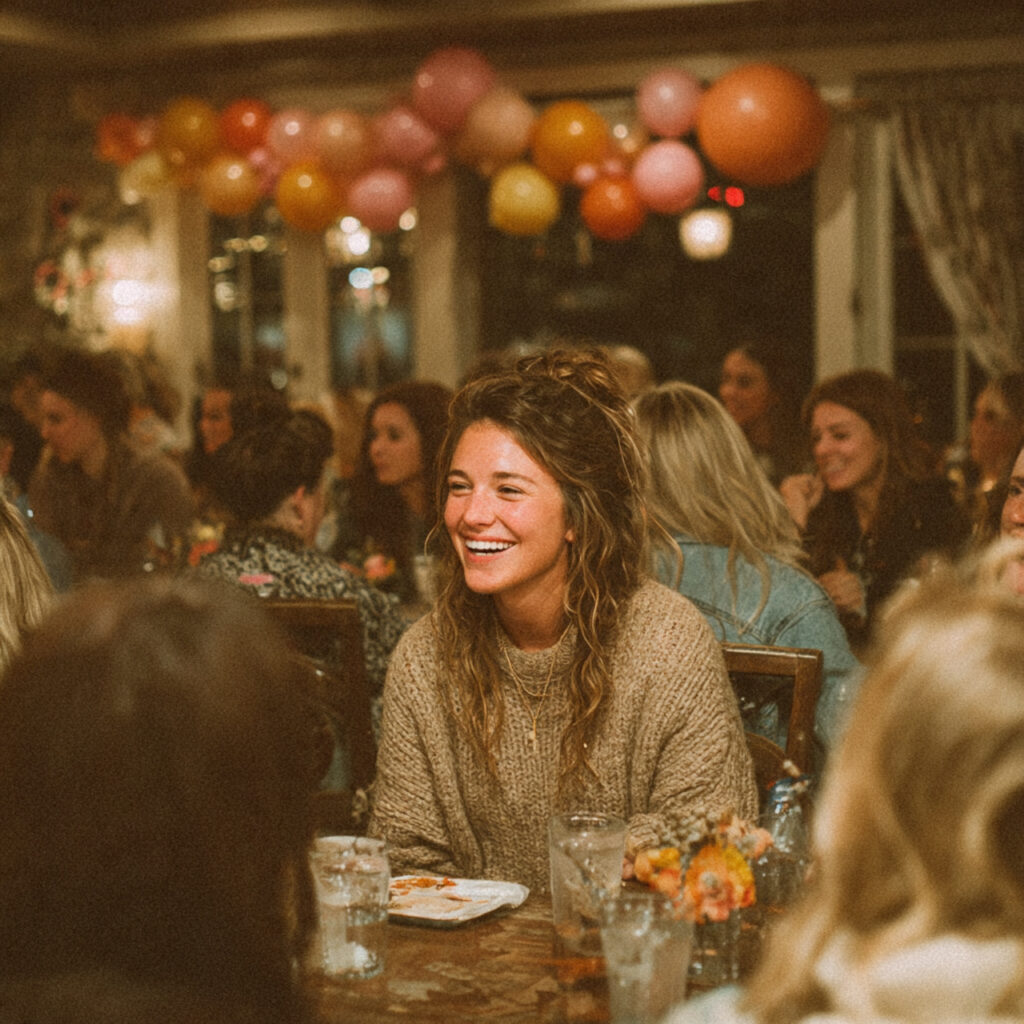 intimate baby shower with small group seating