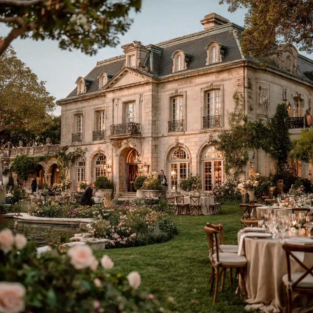 luxury estate wedding at a private mansion
