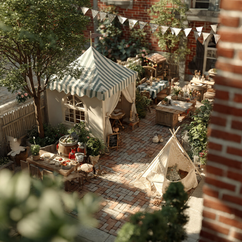 micro backyard wedding with children present small