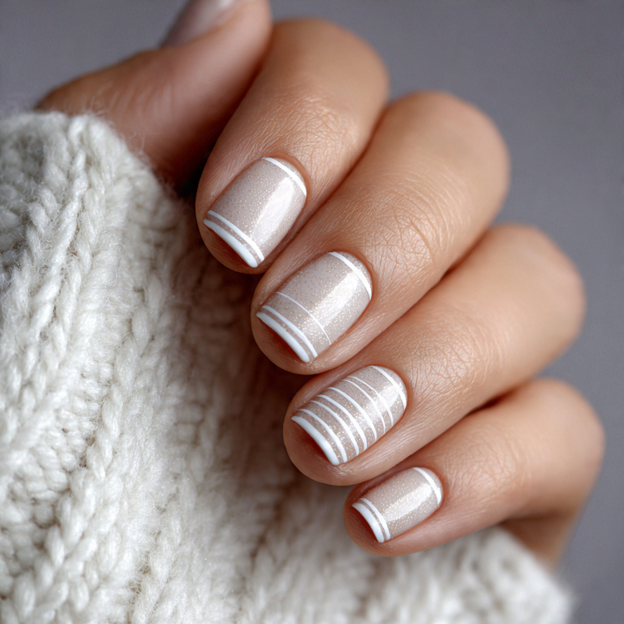 Minimal Line Art Nails