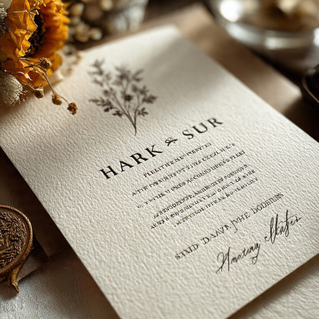 19 Vintage Wedding Invitations for Elegant and Classic Ceremonies 19 minimalist vintage wedding invitation with generous white