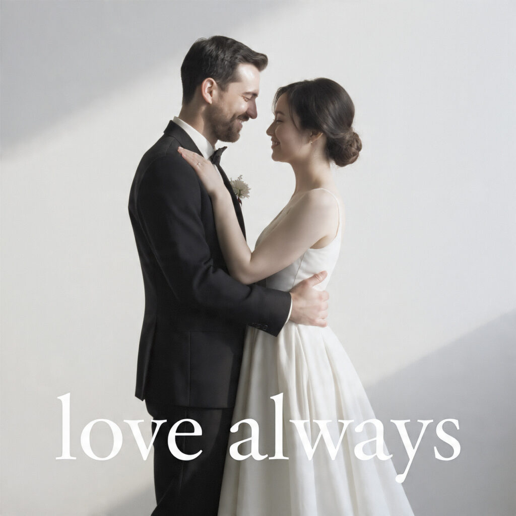 minimalistic wedding scene couple in intimate pose