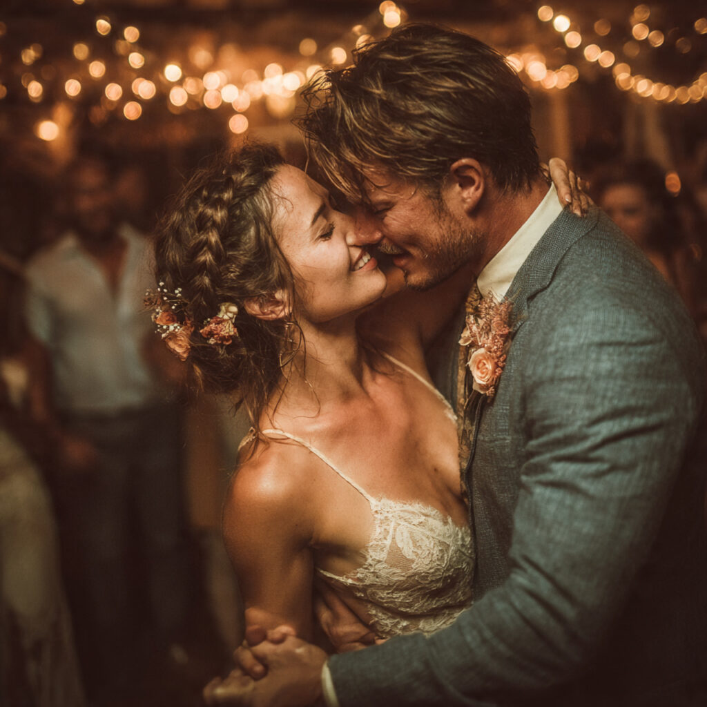 natural wedding first dance moment couple completely