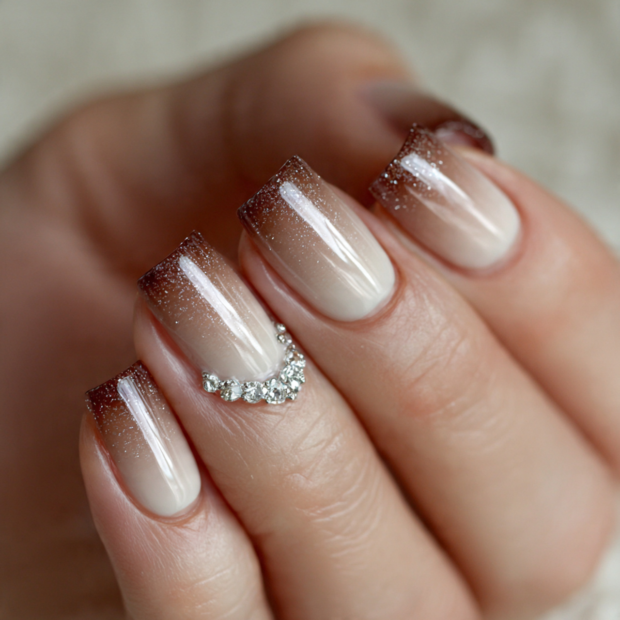 Neutral Ombre Nails