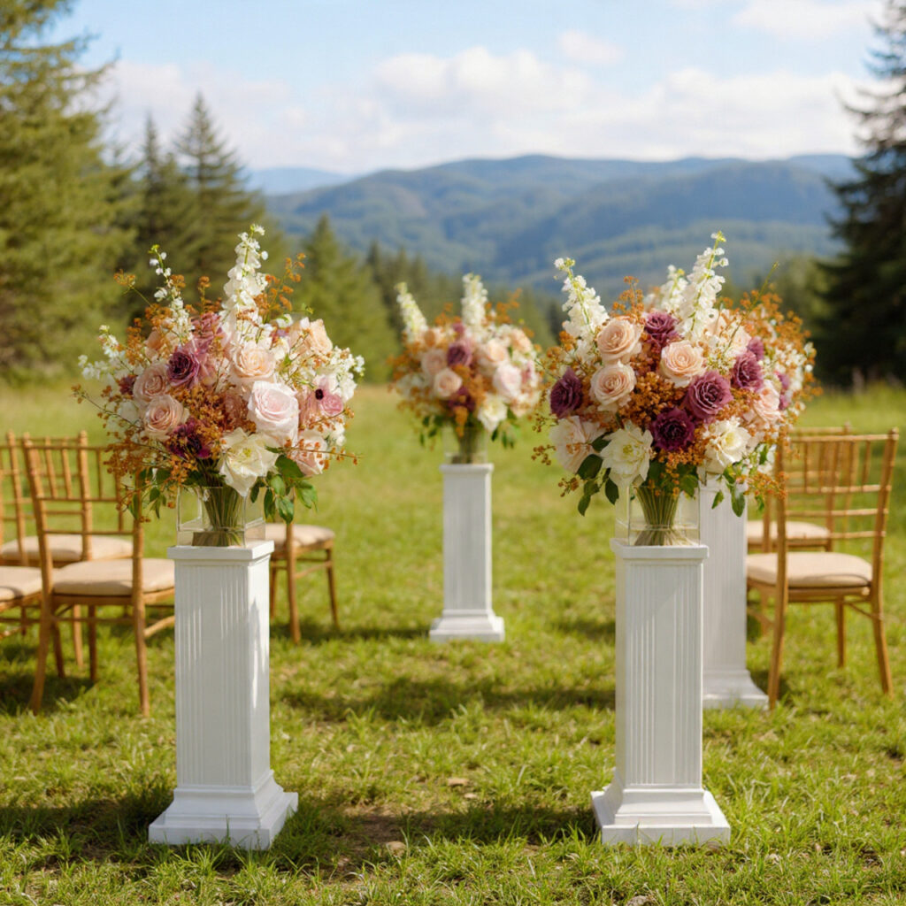 outdoor high end luxury wedding floral design inspired 1