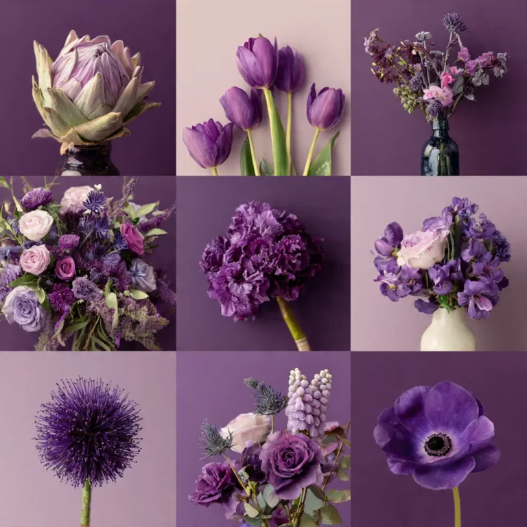 purple bouquet flowers