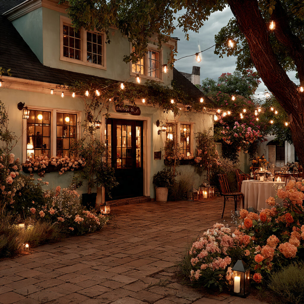 quiet evening micro backyard wedding with respectful