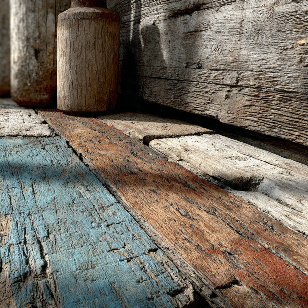 rustic backdrop made of weathered wooden planks