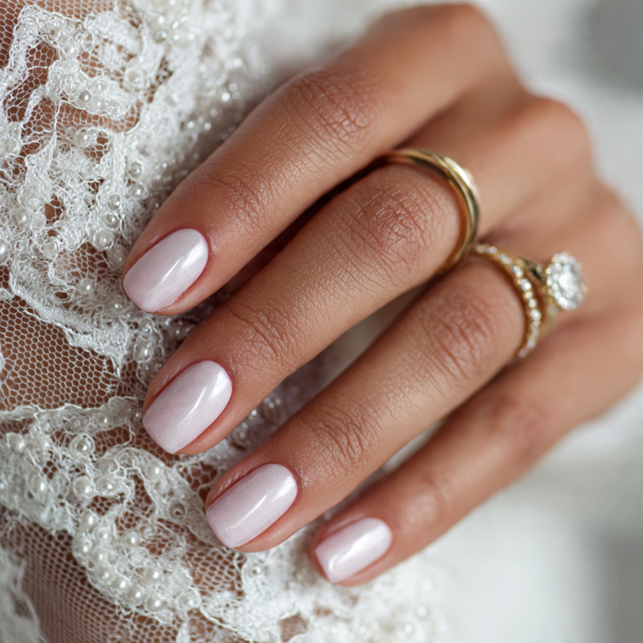 Satin Finish Bridal Nails