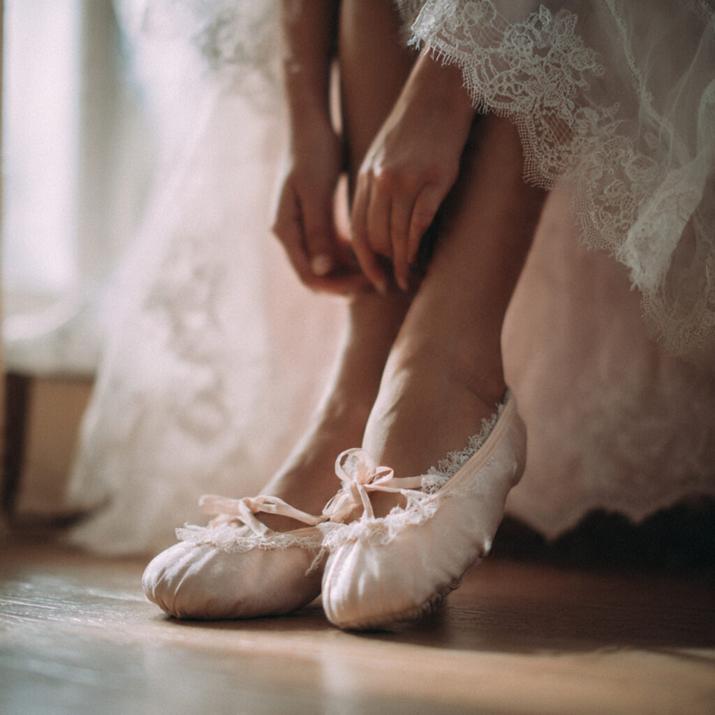 soft ballet style bridal slippers lightweight and flexible
