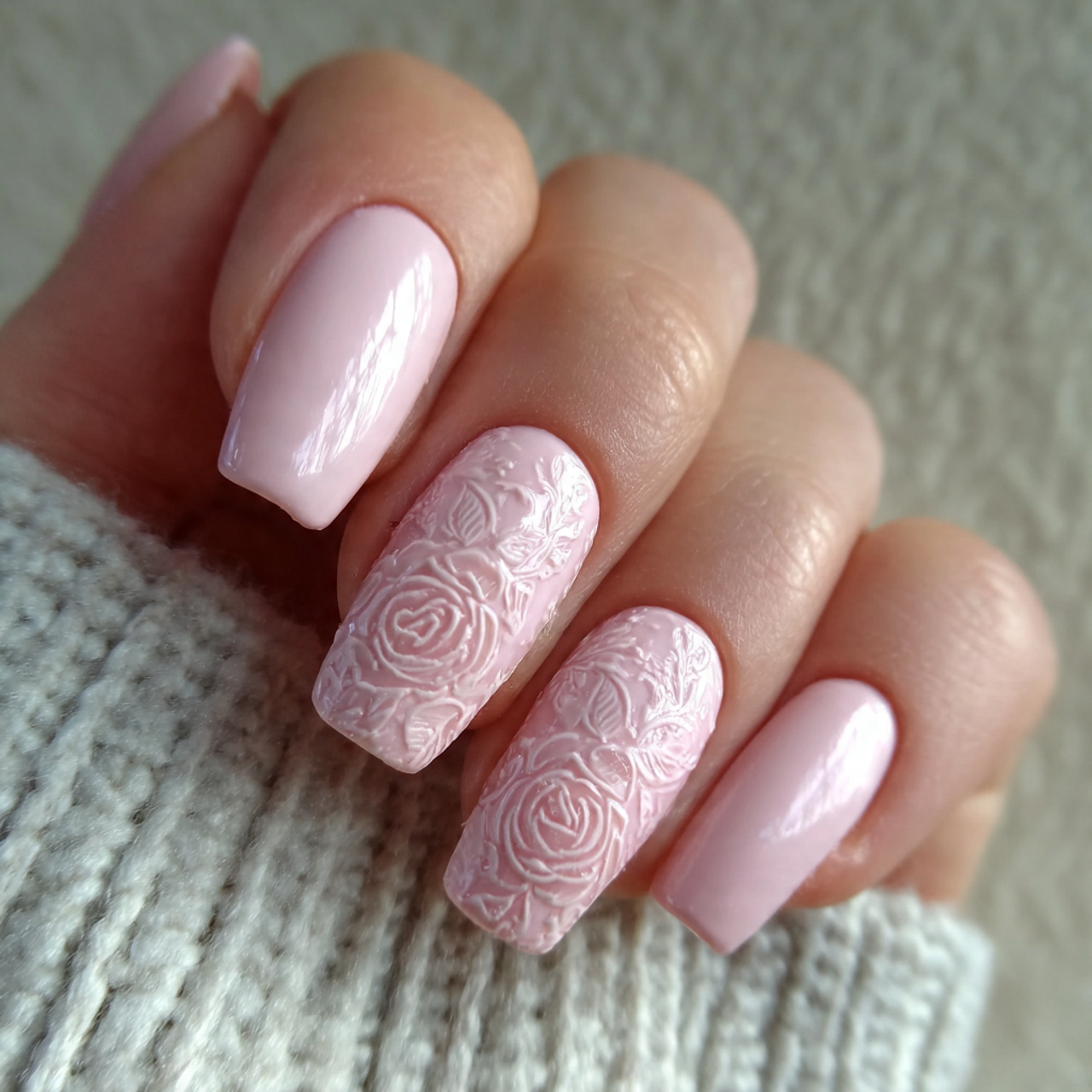 Soft Rose Nails