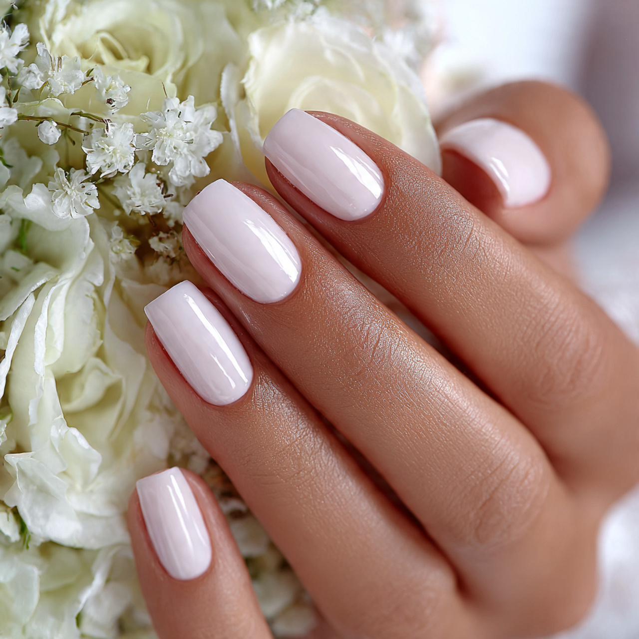 Timeless Soft White Nails