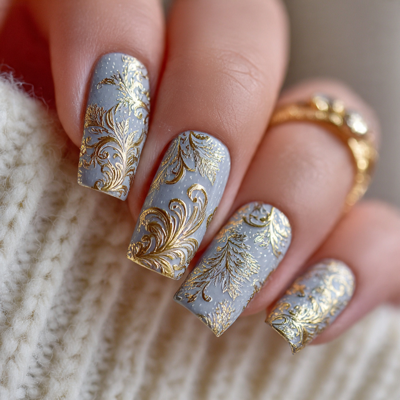 Subtle Gold Foil Accents