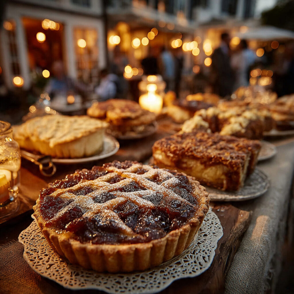 thanksgiving dessert table signaling end of meal
