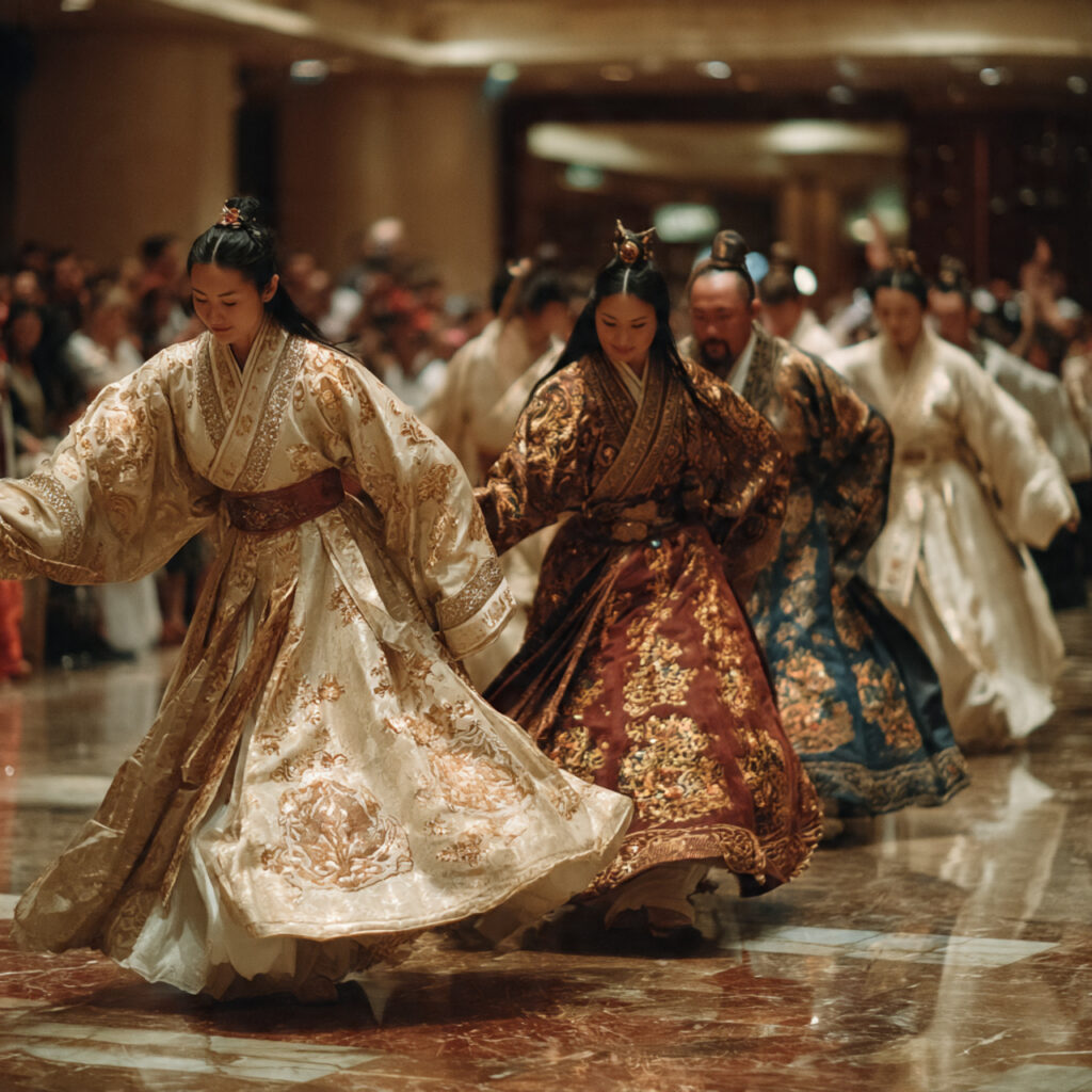 traditional cultural wedding dance performance authentic attire