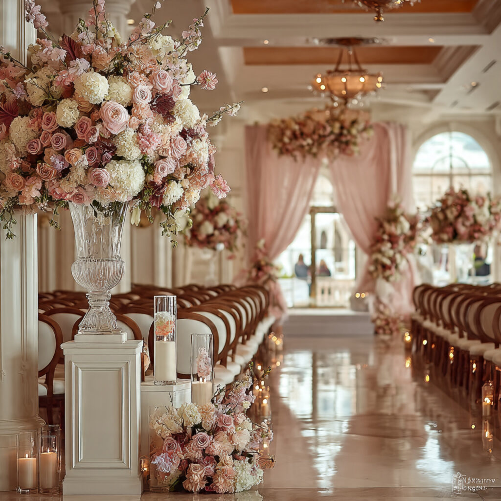 traditional formal wedding ceremony in a grand