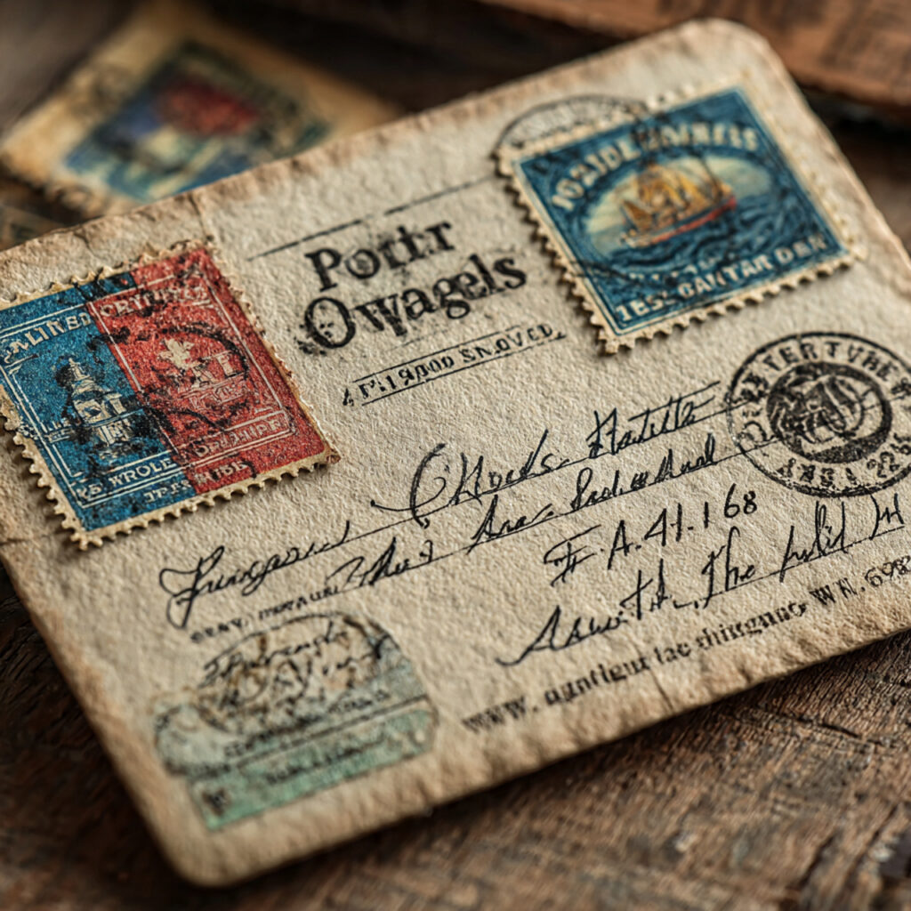 19 Vintage Wedding Invitations for Elegant and Classic Ceremonies 6 vintage postcard style wedding invitation with faded tones