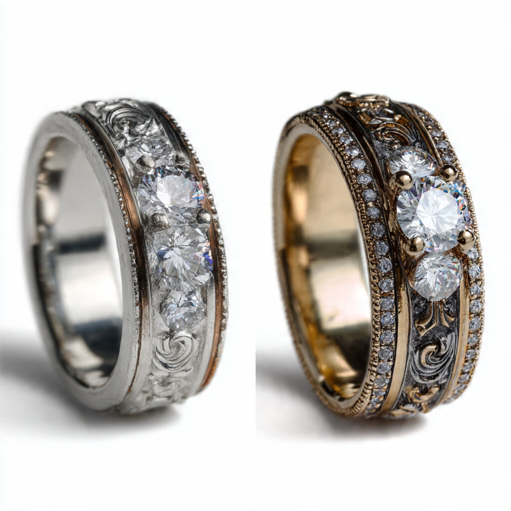 vintage ring redesign before and after overly 1