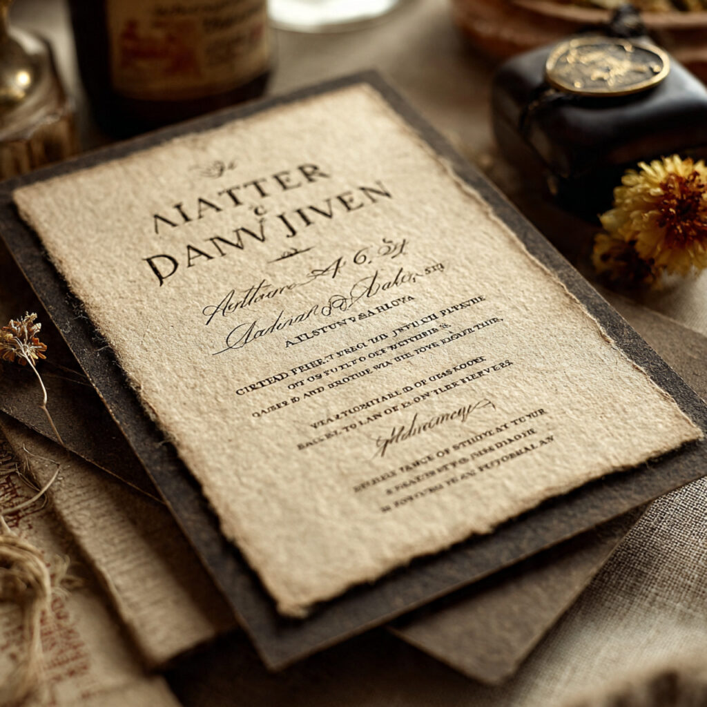 19 Vintage Wedding Invitations for Elegant and Classic Ceremonies 10 vintage wedding invitation designed like an old