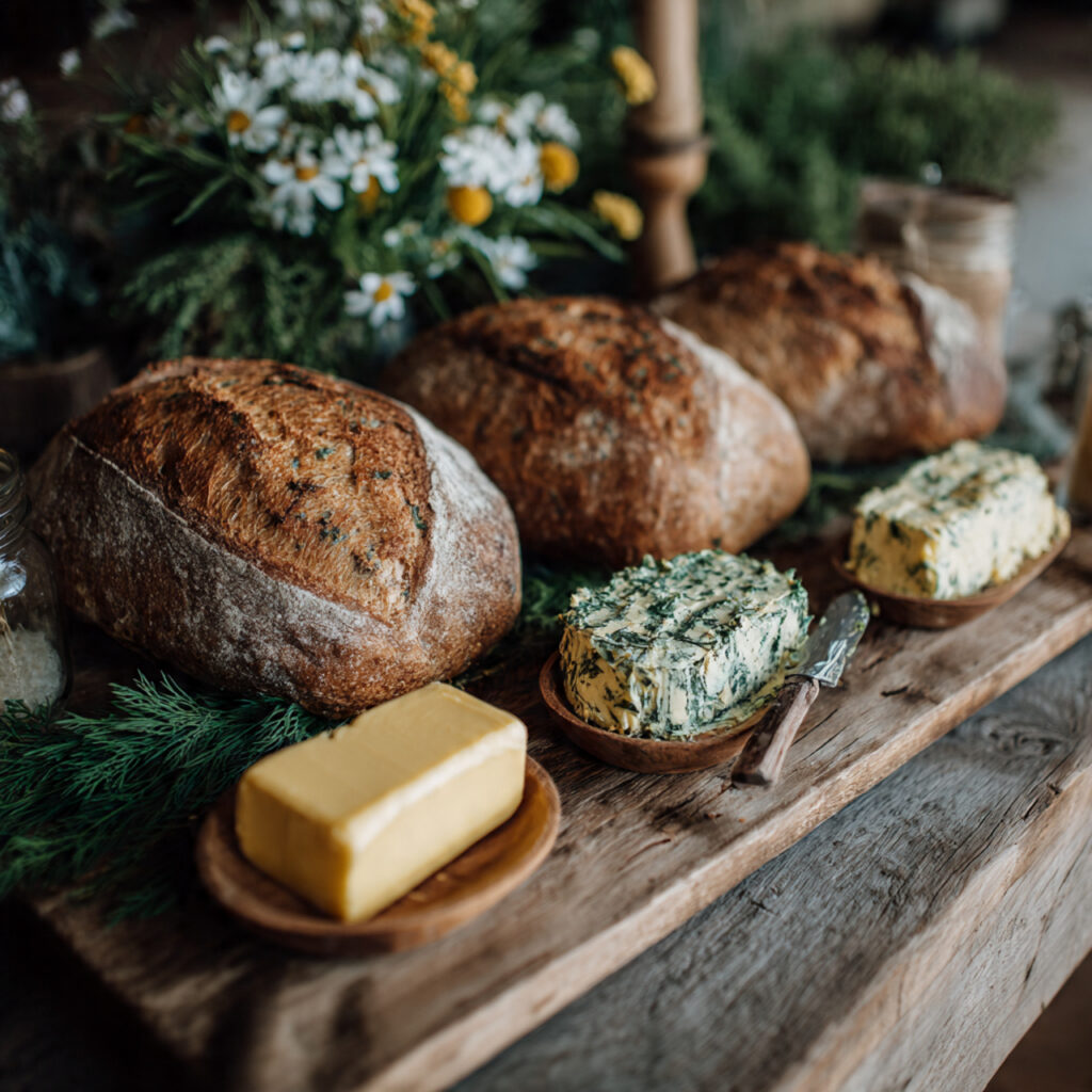 wedding bread and butter snack board with