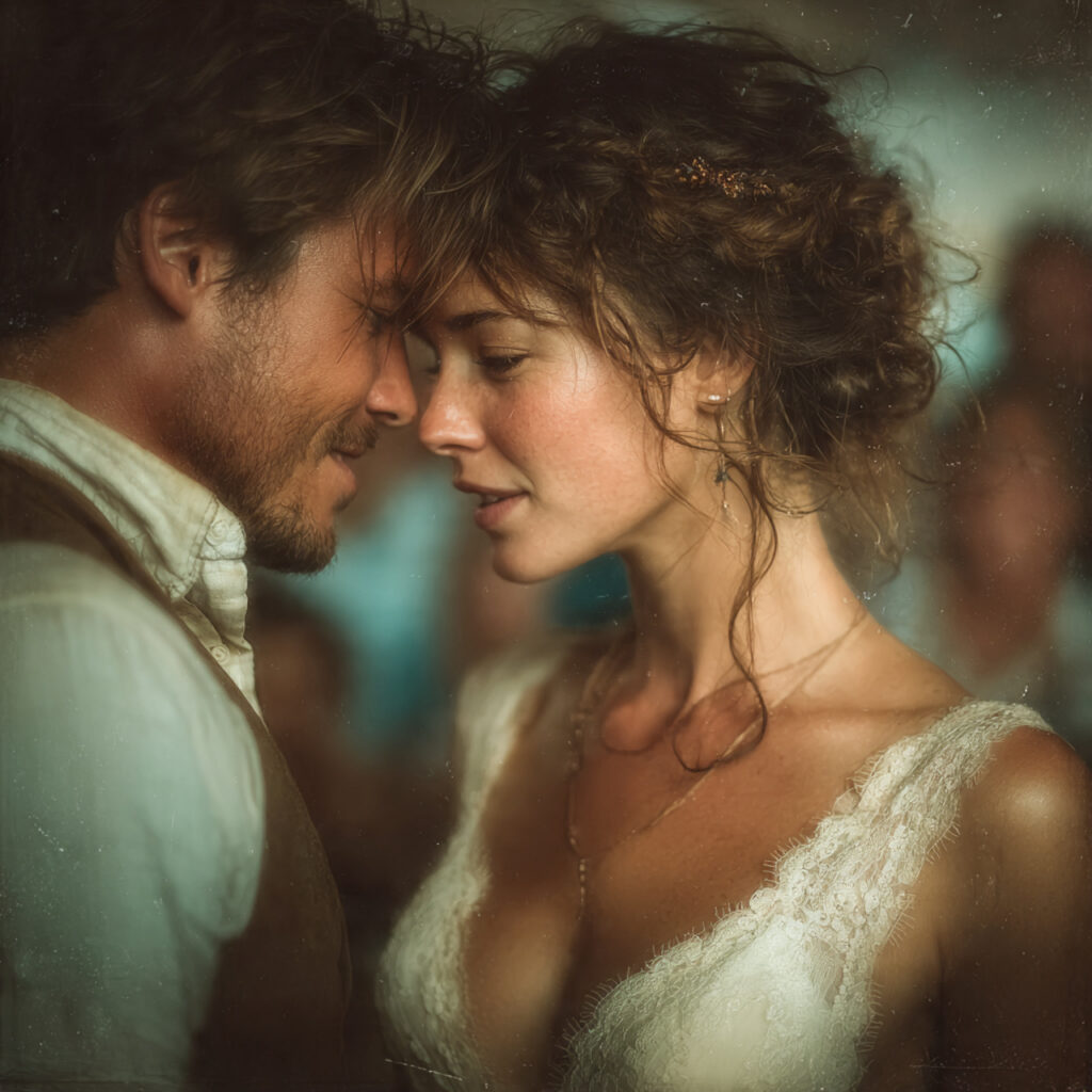 wedding dance captured from close angle couple