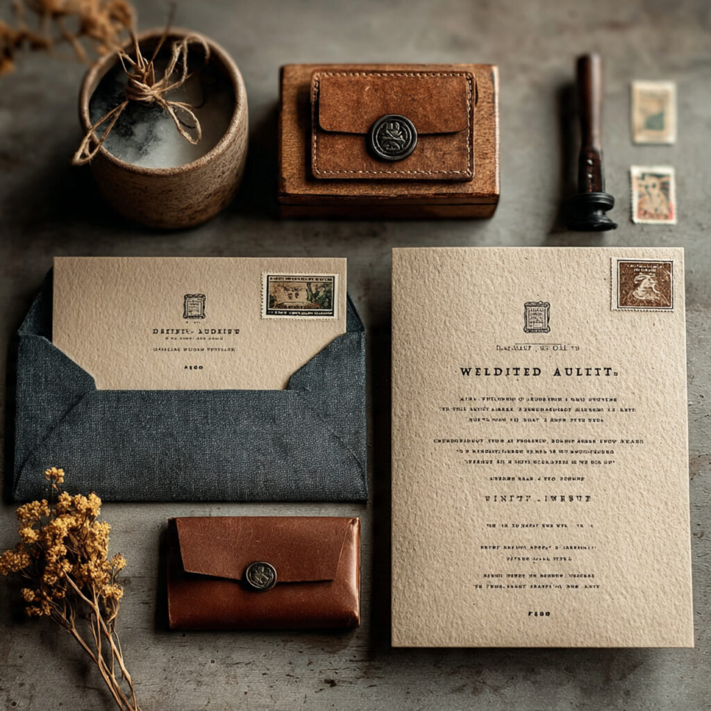 19 Vintage Wedding Invitations for Elegant and Classic Ceremonies 16 wedding invitation with authentic typewriter style typography aged