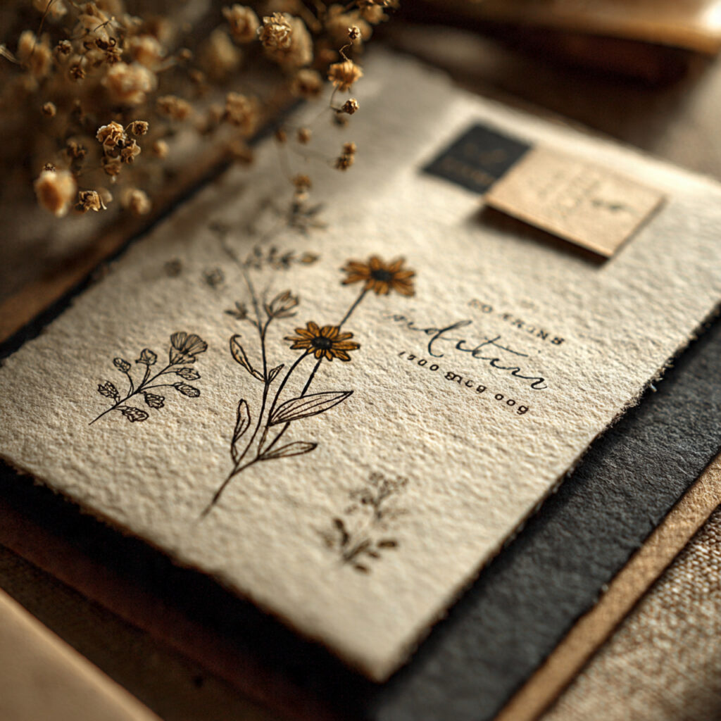 19 Vintage Wedding Invitations for Elegant and Classic Ceremonies 9 wedding invitation with delicate botanical line illustrations