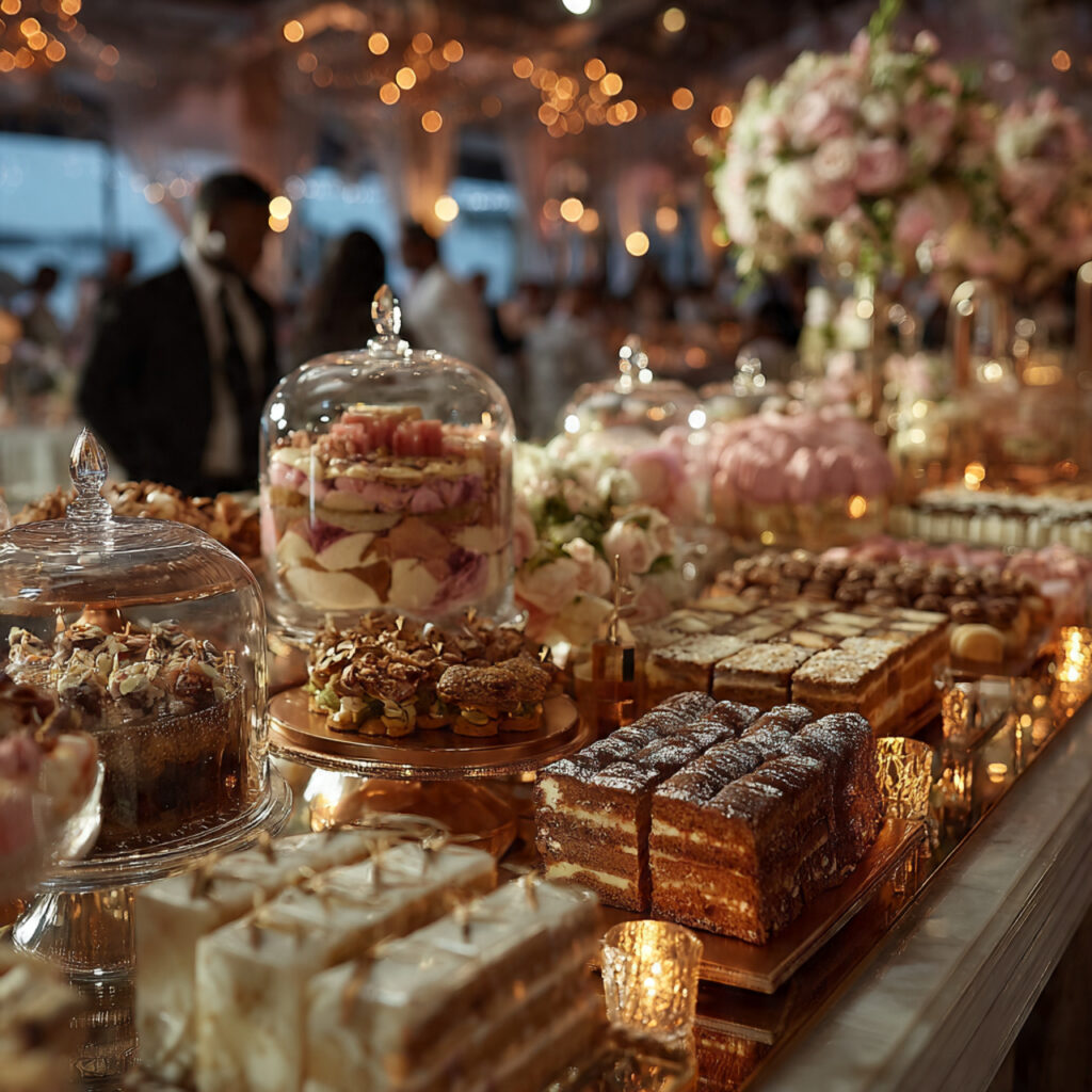 wedding reception grand finale food reveal with