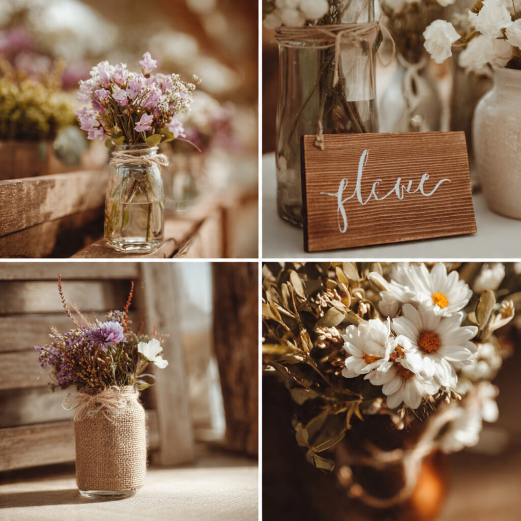 diy wedding decor elements with handmade signs sim