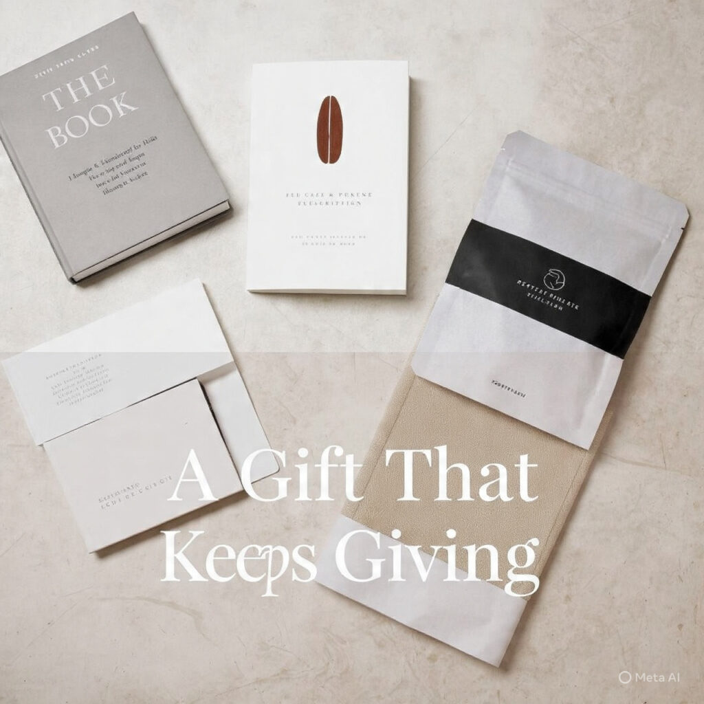 flat lay of monthly subscription items including b