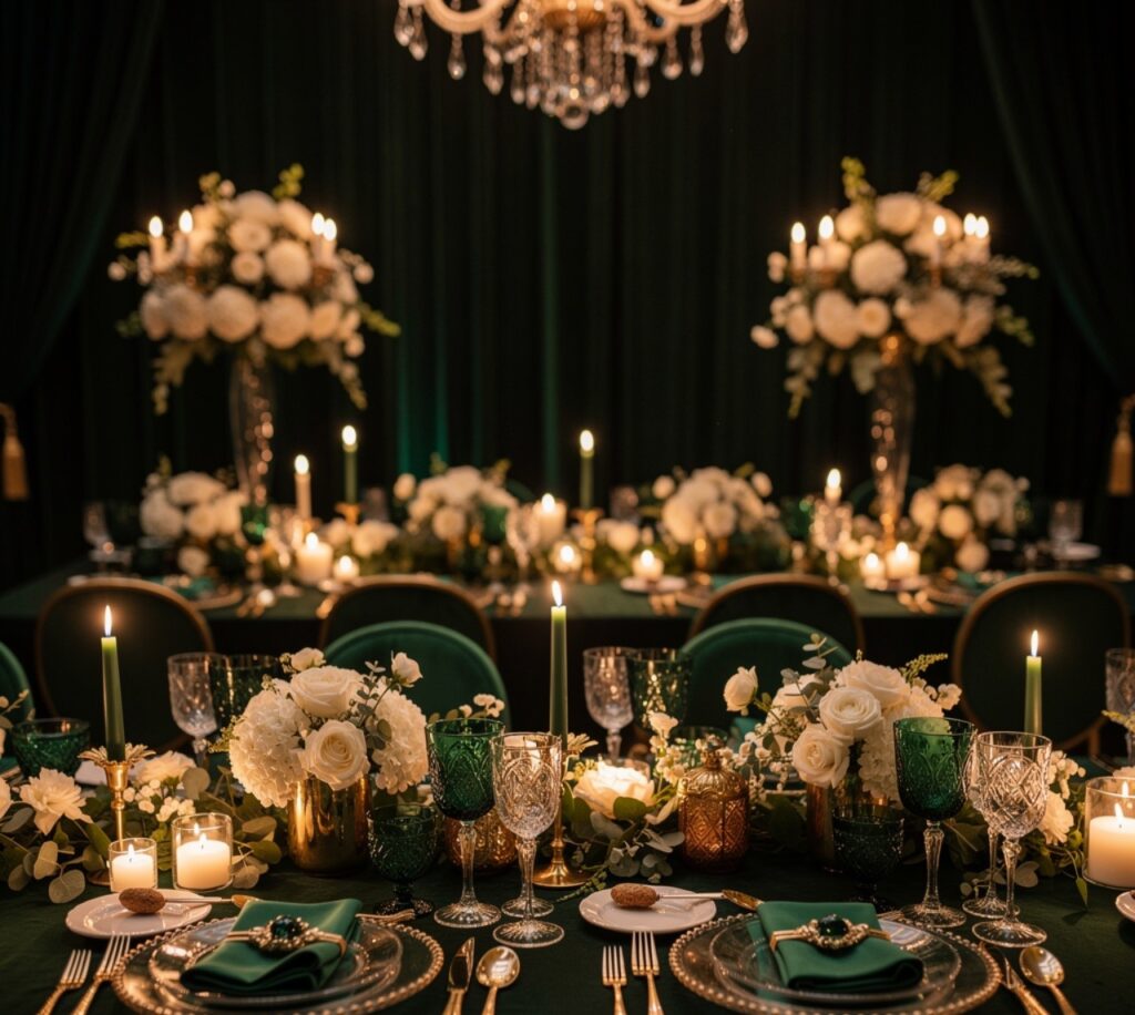16 Luxury Forest Green Wedding Theme Ideas for Stylish Weddings 7 7 15