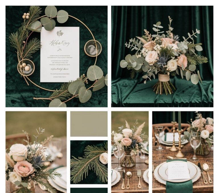 forest green wedding theme