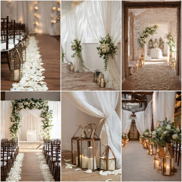 simple aisle decorations wedding